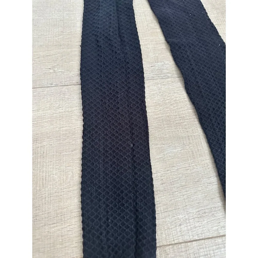H&M Girls Black Textured Tights Size 12-14A